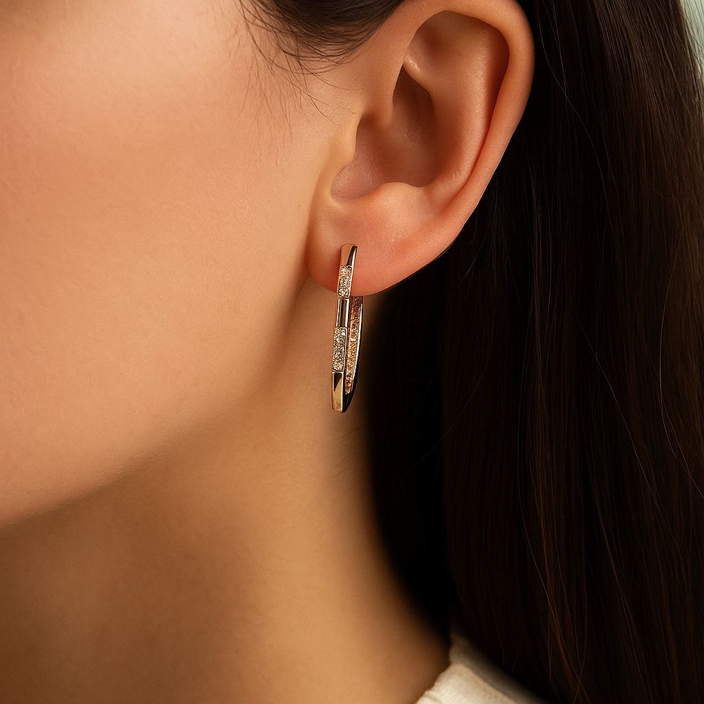 Orecchini eleganti con pietre di zircone