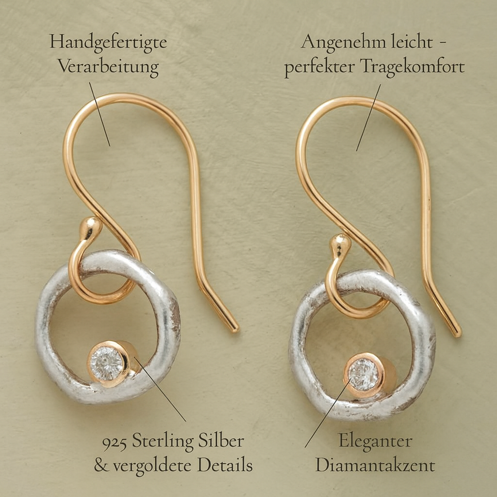 Marlena - Orecchini retrò in oro e argento