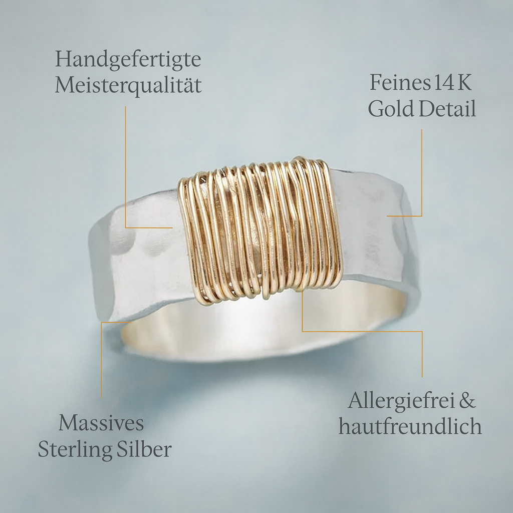 Emilie - Anello vintage in oro e argento