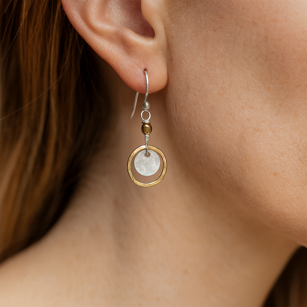 Christa – Orecchini vintage dorati e argentati