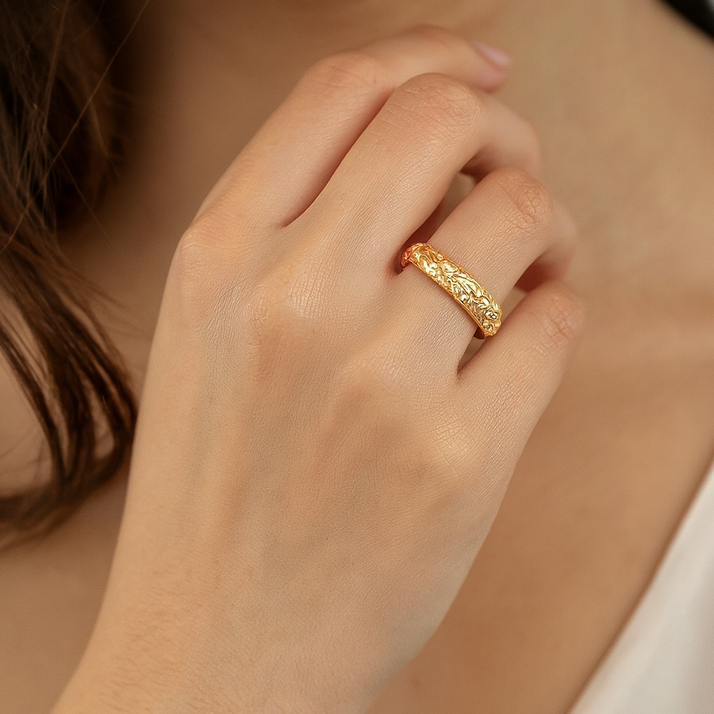 Anello vintage Madelief con accento floreale