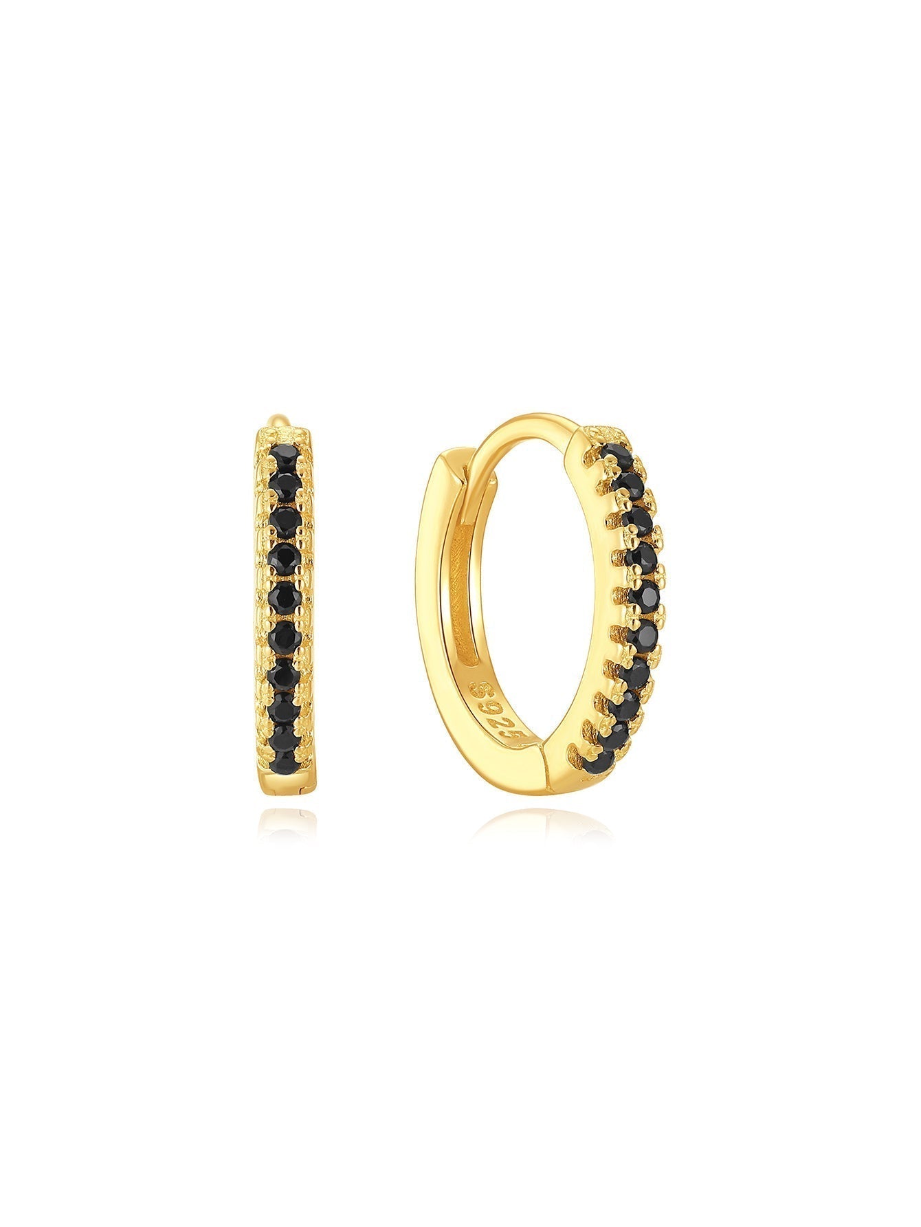 Theresia – Orecchini in oro dalla curva delicata.