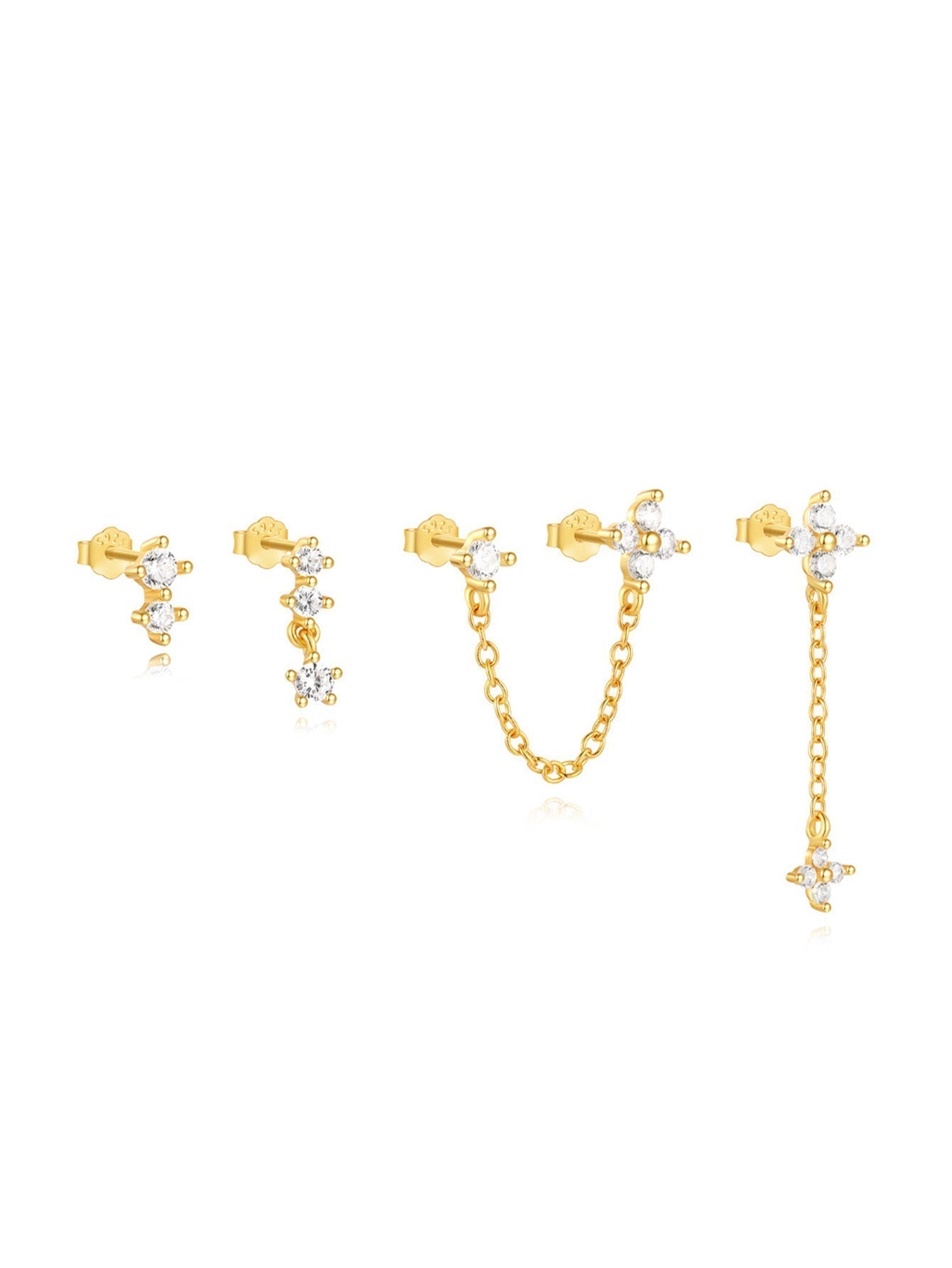 Mira – Delicati orecchini in oro con superficie liscia.