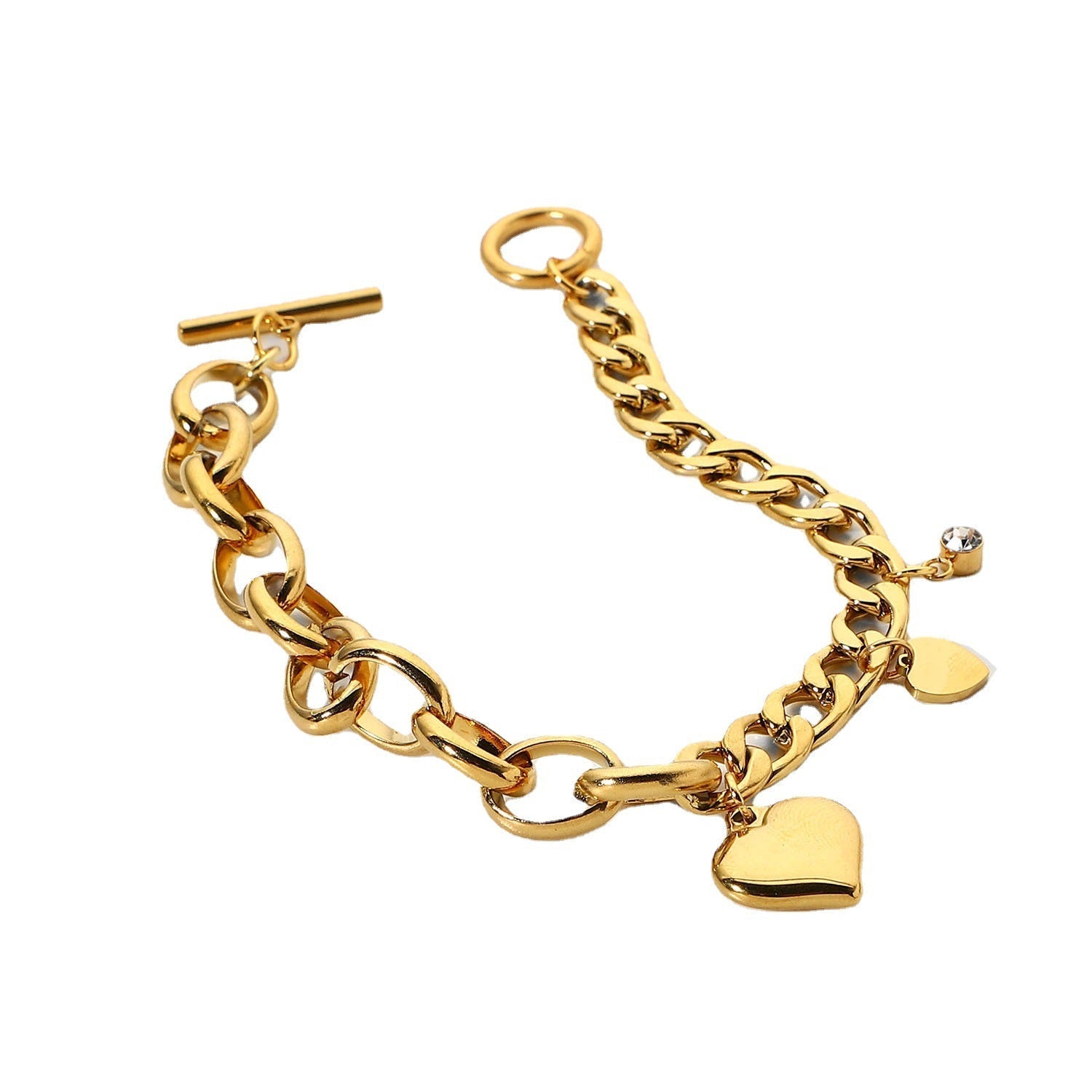 Francis – Bracciale in oro con maglie rotonde grandi.