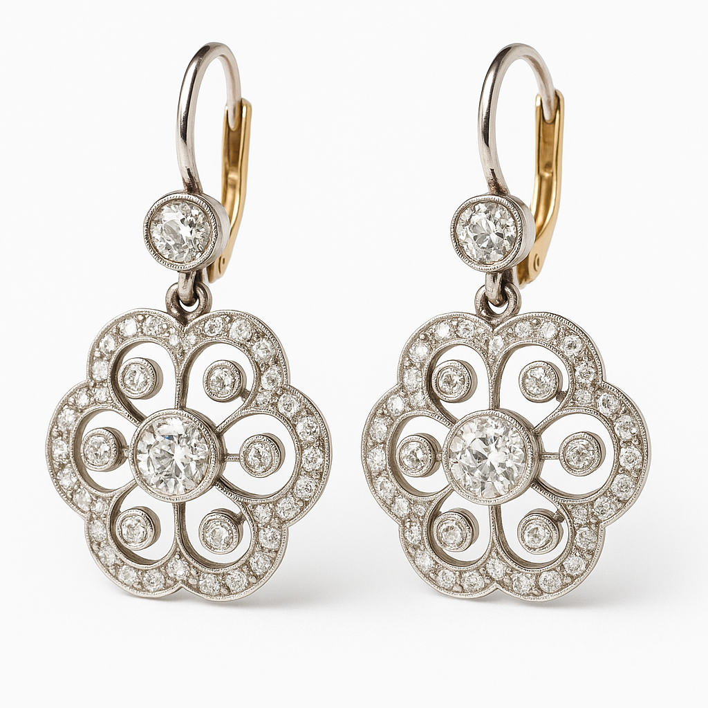 Magdalena – Orecchini vintage a mandala con cristalli