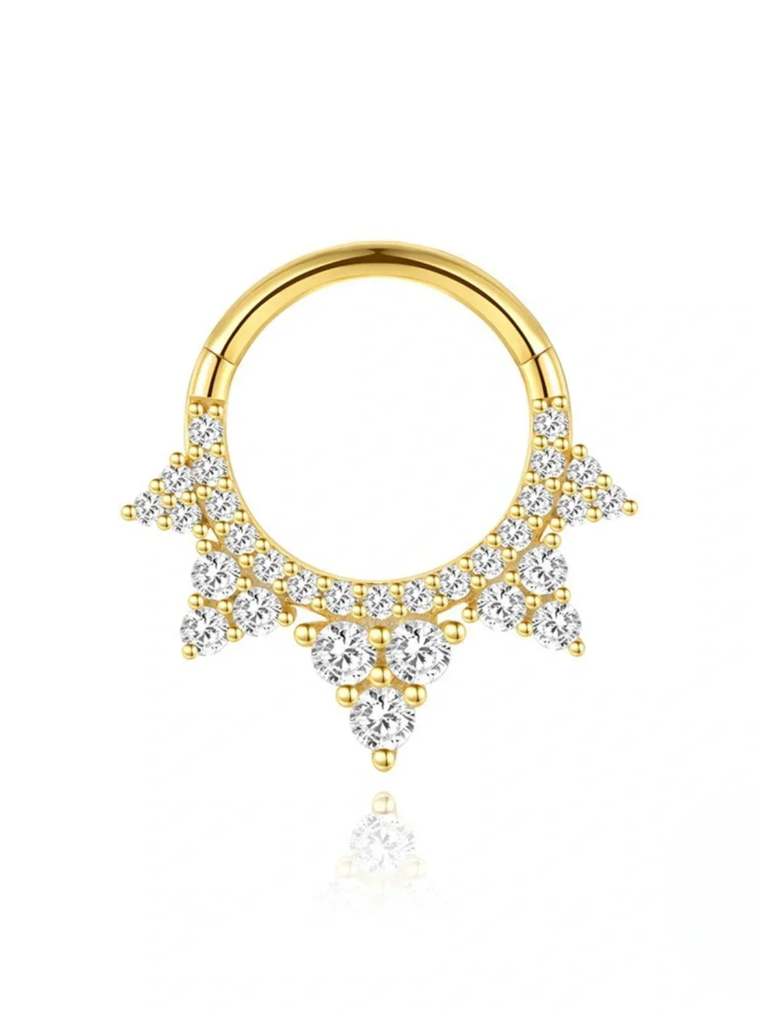 Irina – Orecchini in oro dalla silhouette strutturata.