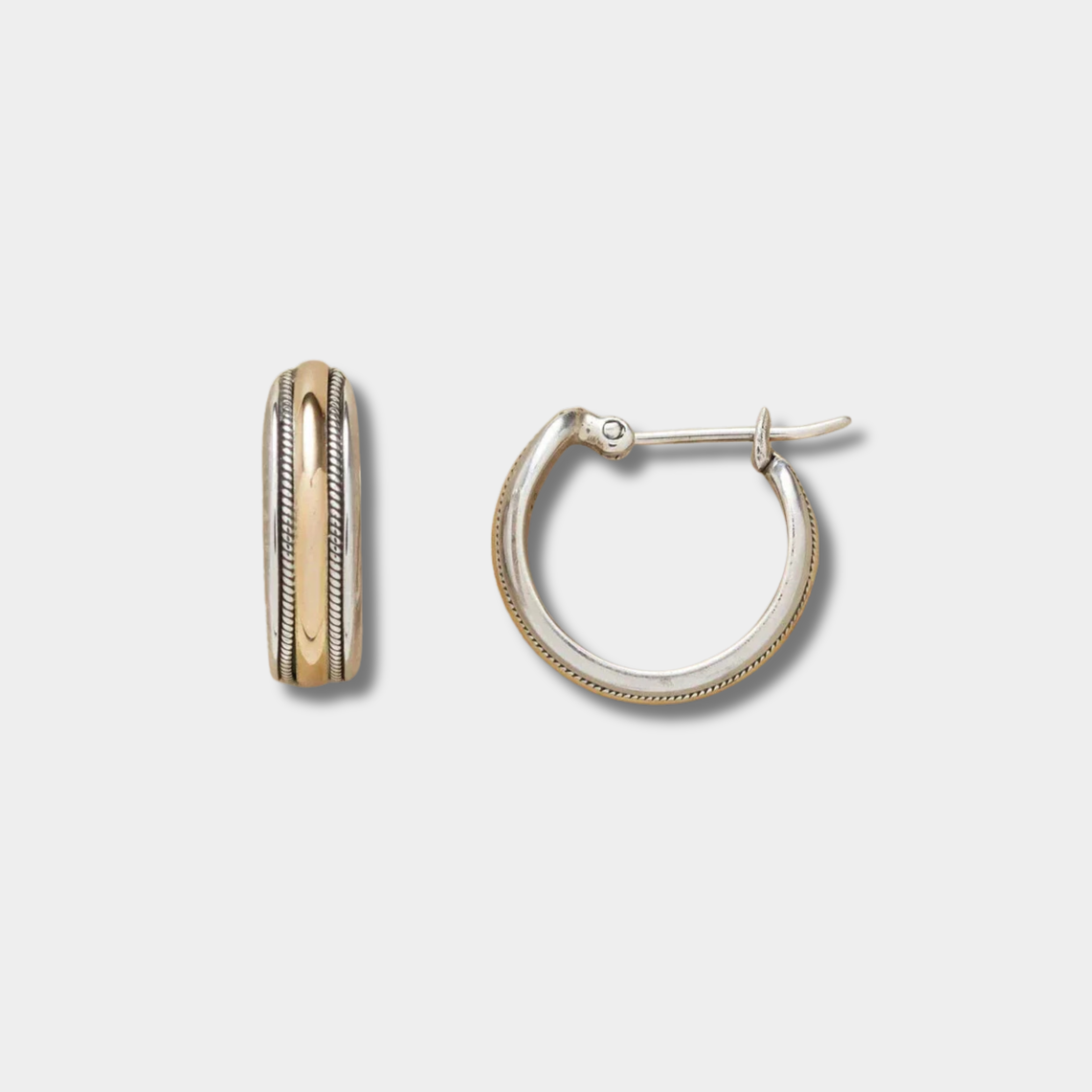 Mia - Orecchini vintage in argento con linea oro