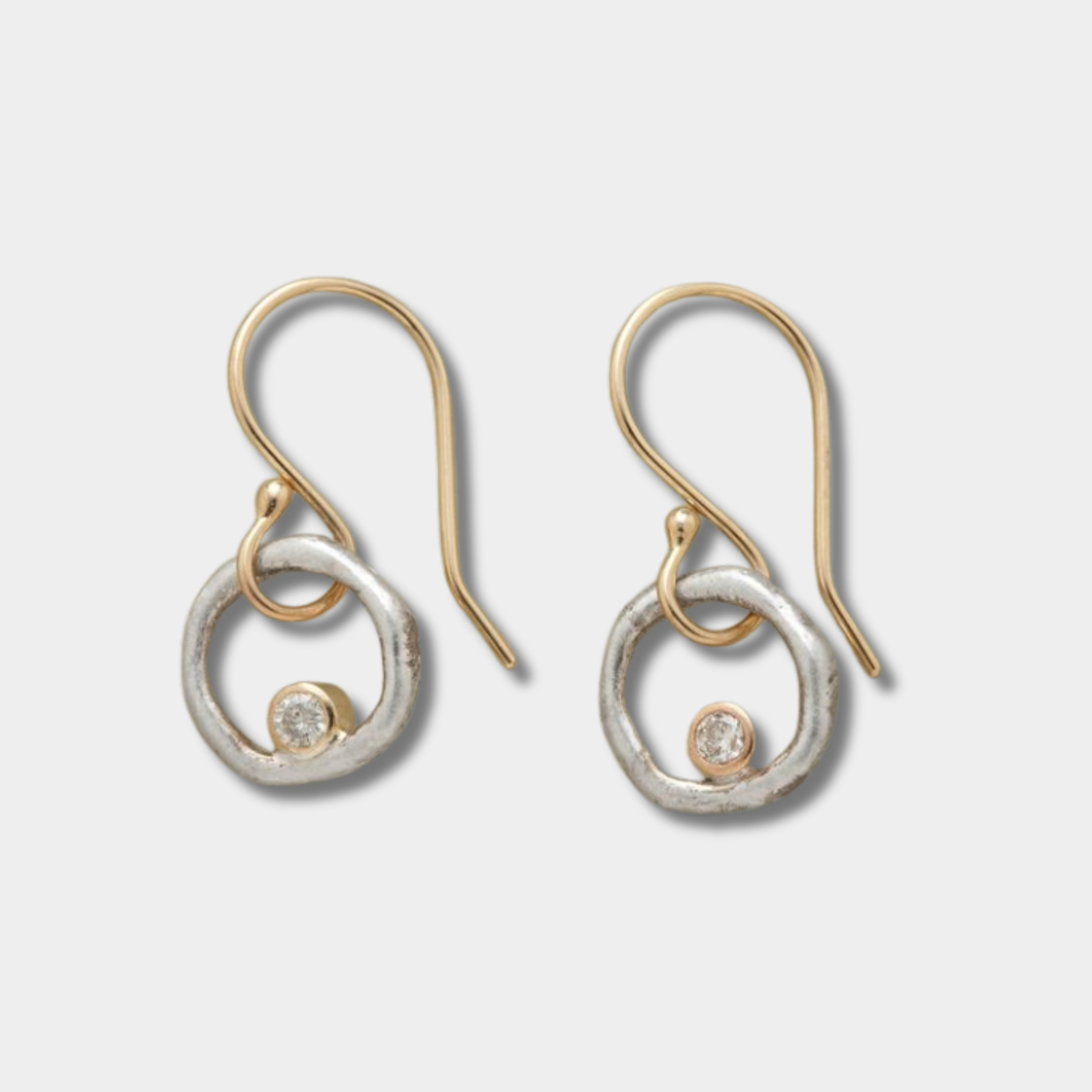 Marlena - Orecchini retrò in oro e argento