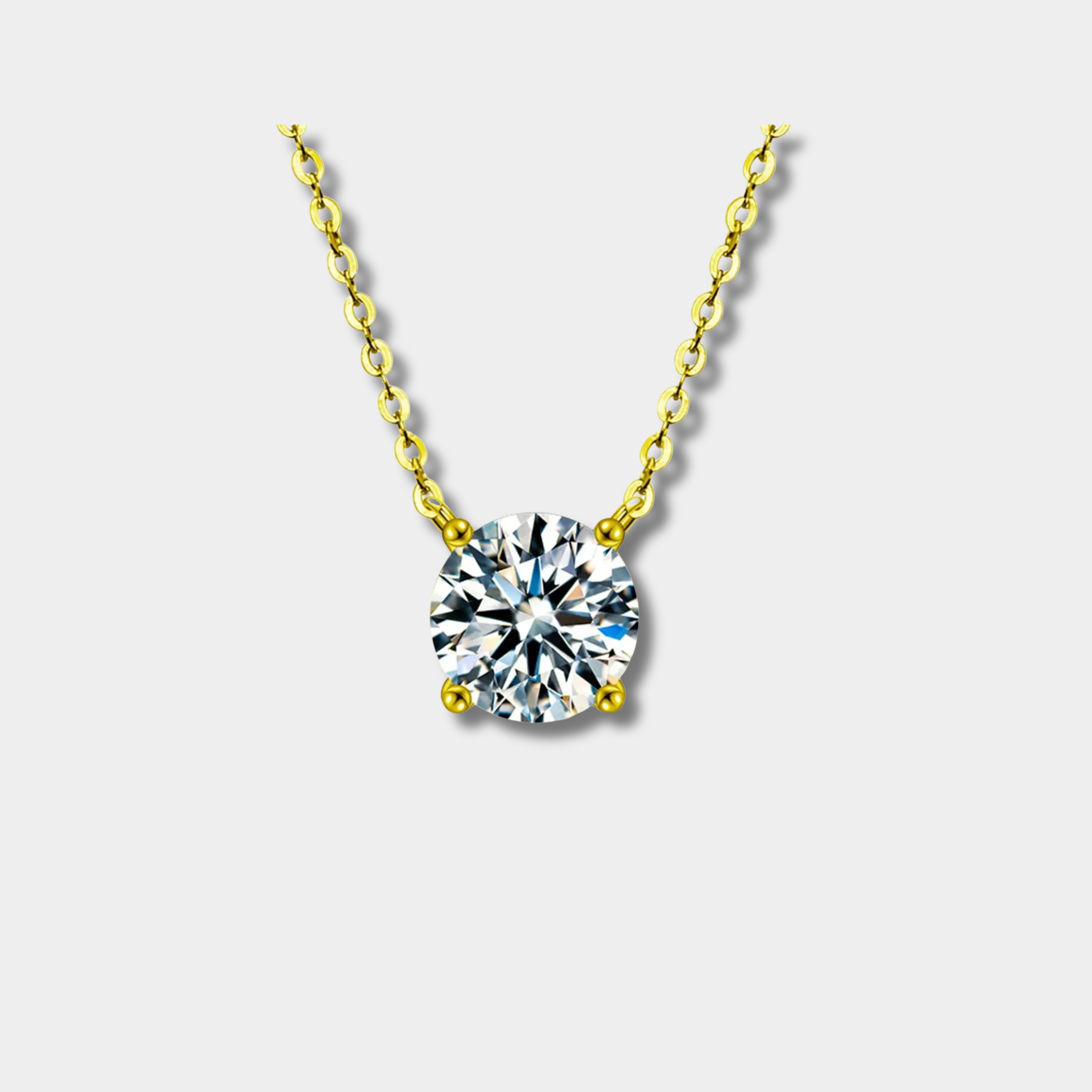Rafaela – Collana in argento placcato oro 18K con zircone
