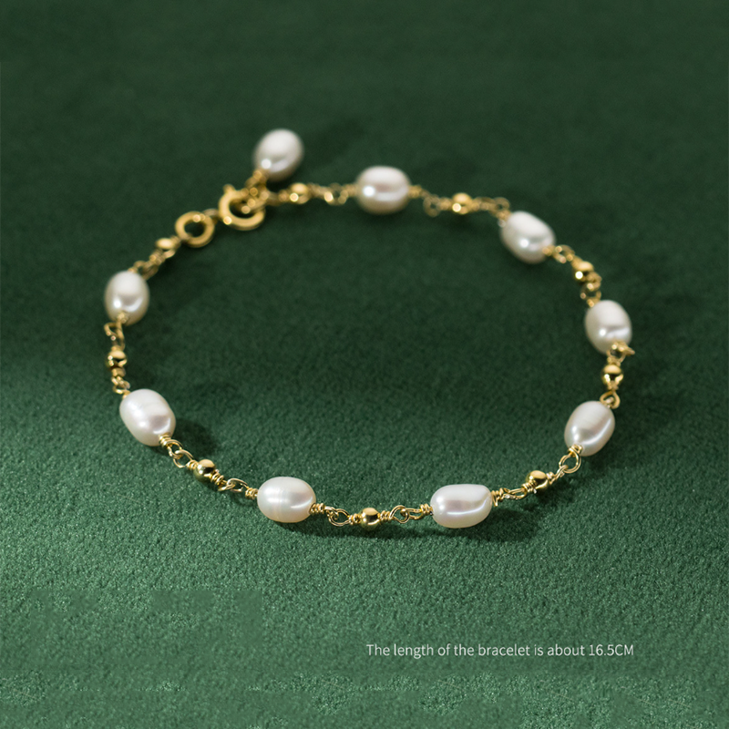 Pavla – Bracciale di perle pregiate con chiusura in oro.