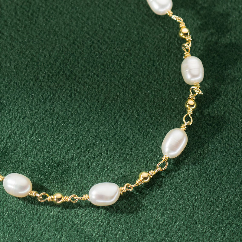 Pavla – Bracciale di perle pregiate con chiusura in oro.