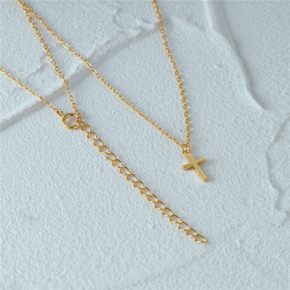 Elena – Collana doppia in argento con pendente