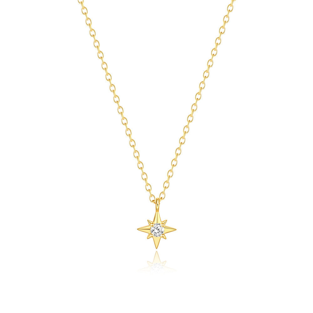 Lina – Collana in argento delicata con medaglione rotondo