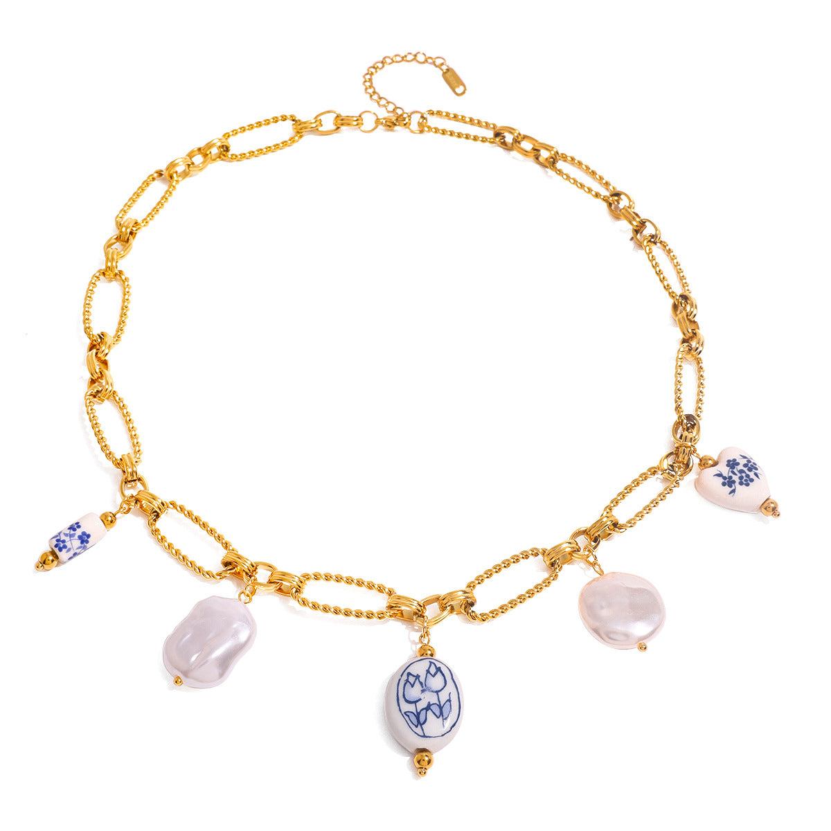 Lena – Collana in oro con pietre scintillanti.