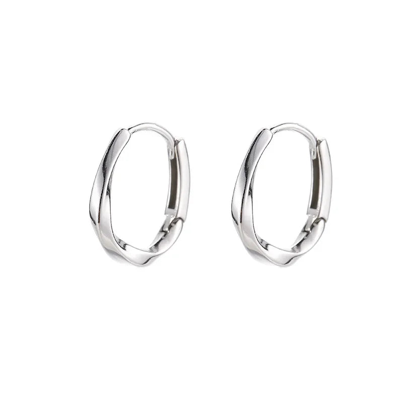 Orecchini in argento sterling con inserto rotondo