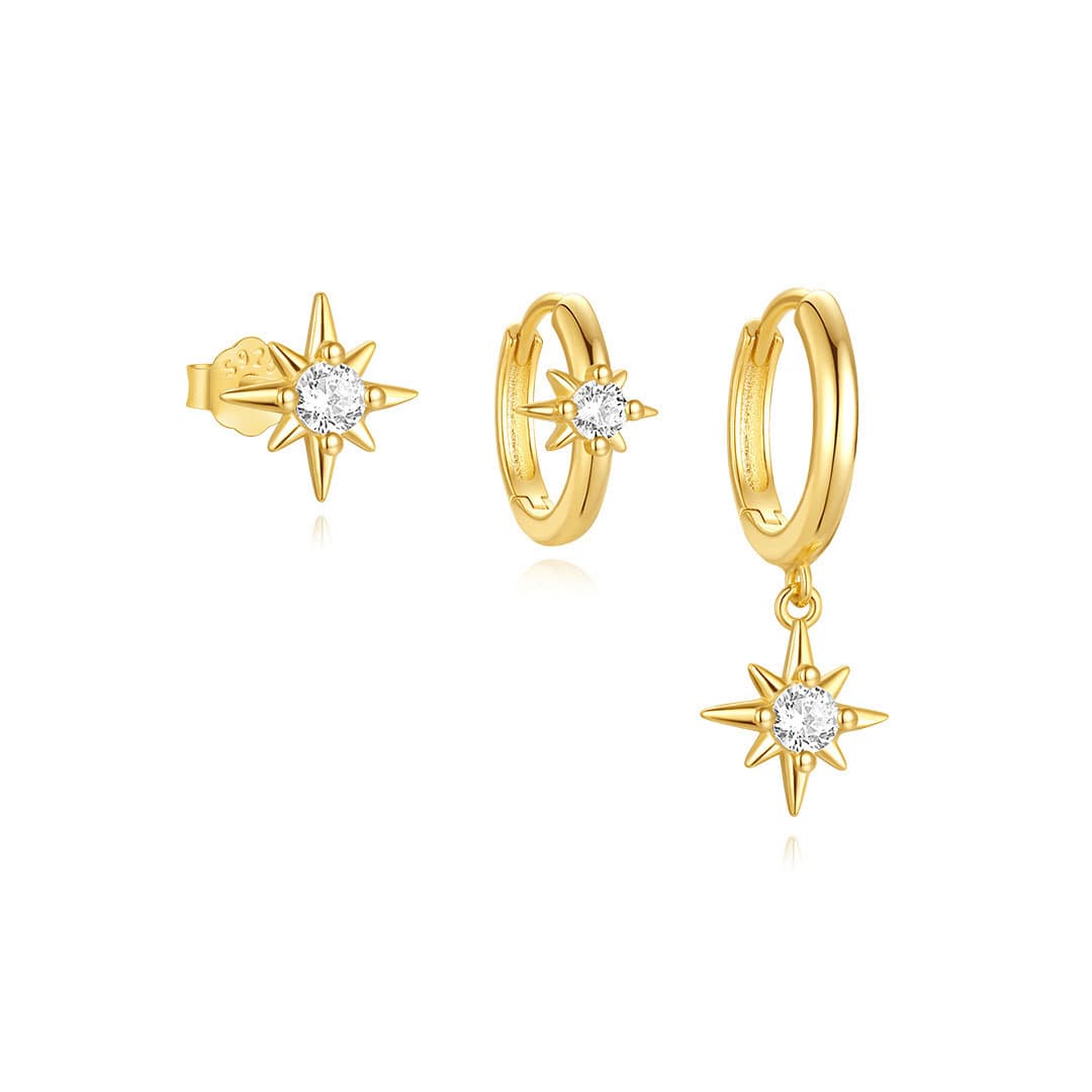 Nadina – Orecchini in oro dalla curva delicata.