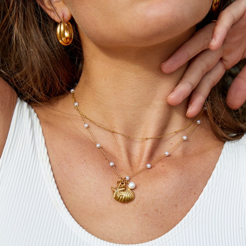 Pavlina – Collana dorata con mini cristalli