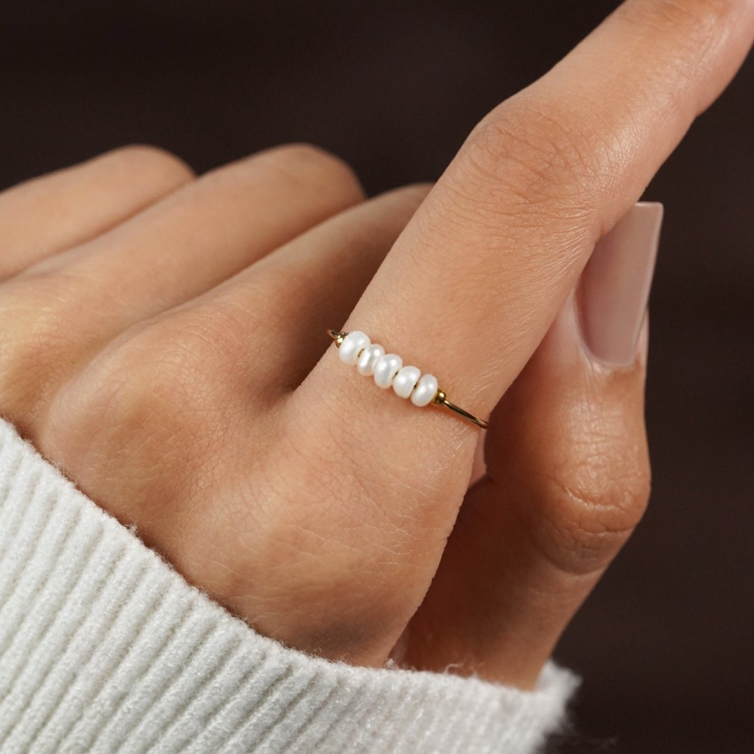 Grace - Anello con perla d'acqua dolce