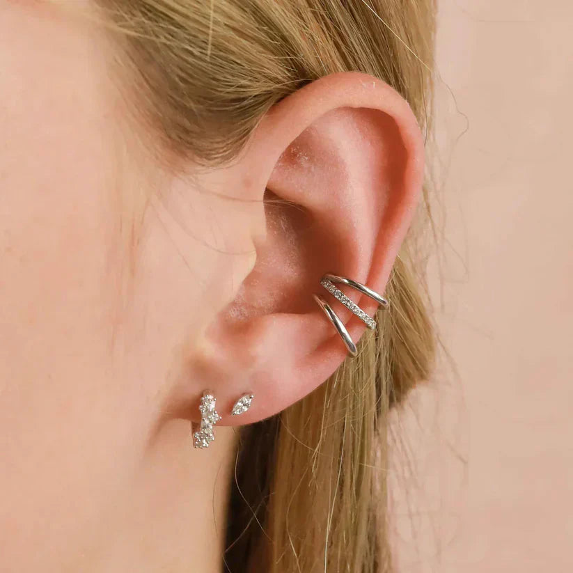 Orecchini a grappolo di cristalli