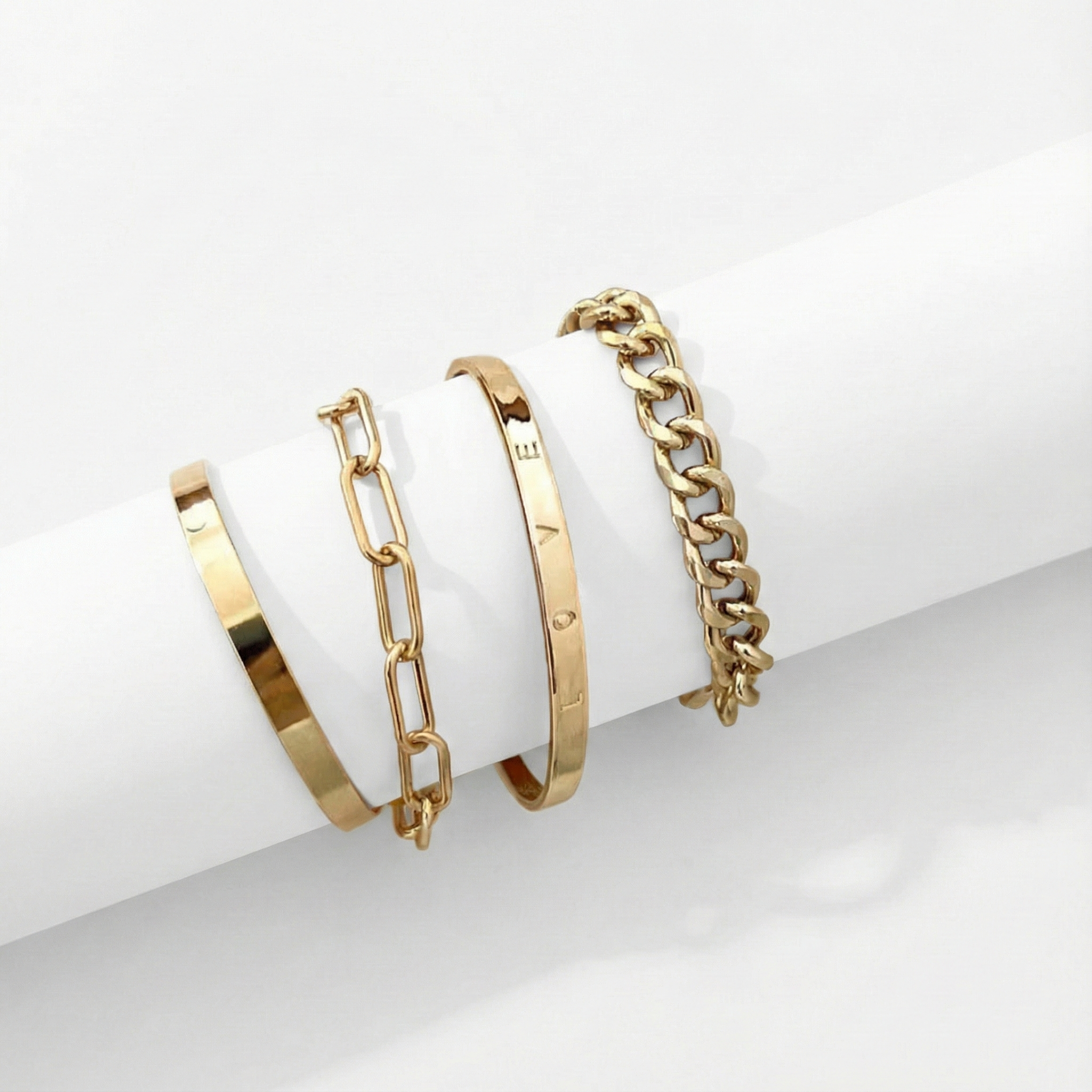 Set di bracciali Elan Mercer | Oro bianco
