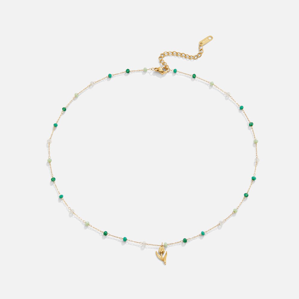 Loreta – Collana dorata con placche strutturate