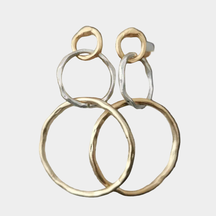 Orecchini vintage dorati e argentati